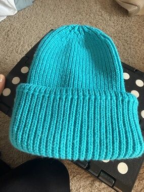 Dressed in LALA Turquoise beanie